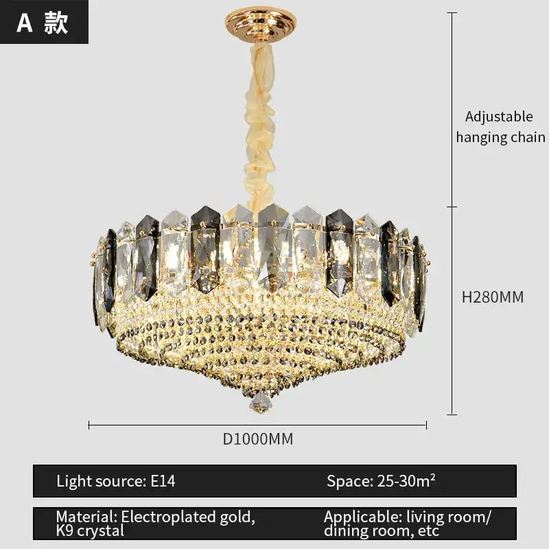 DecorBites™ Crystal Light Chandelier: Modern Elegance for Living Room, Bedroom, Dining Room