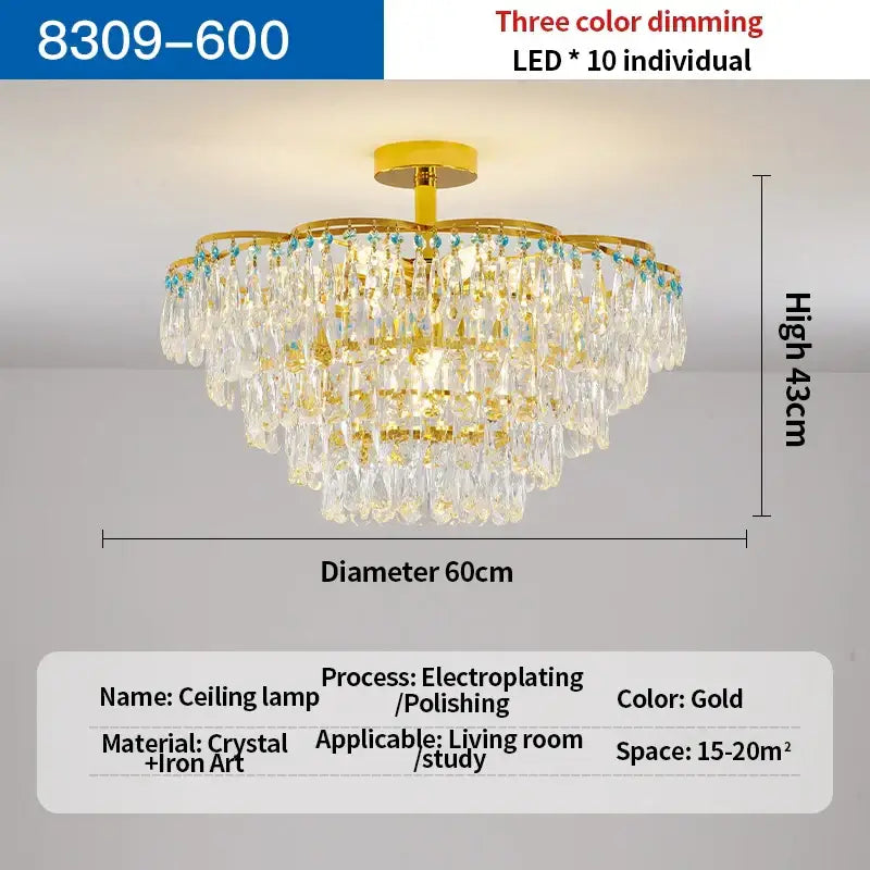DecorBites™ Crystal Light: Elegant Chandelier for Living Room, Dining Room & Bedroom