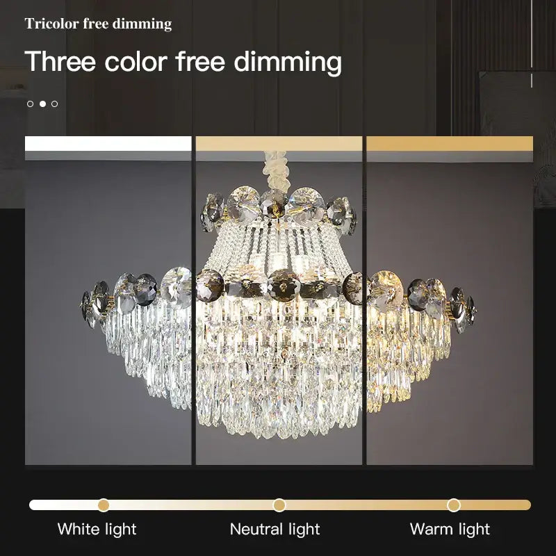 DecorBites™ Crystal Light Luxury Chandelier for Living Room Dining Bedroom