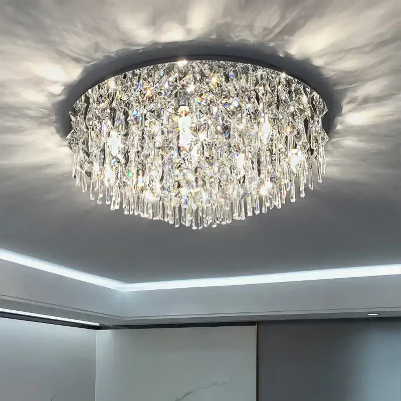 DecorBites™ كريستال لايت: ثريا عصرية فاخرة لغرفة المعيشة وغرفة النوم وغرفة الطعام