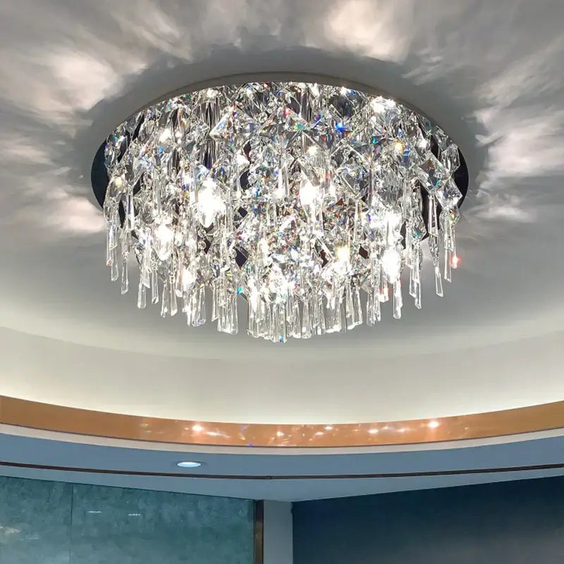 DecorBites™ كريستال لايت: ثريا عصرية فاخرة لغرفة المعيشة وغرفة النوم وغرفة الطعام