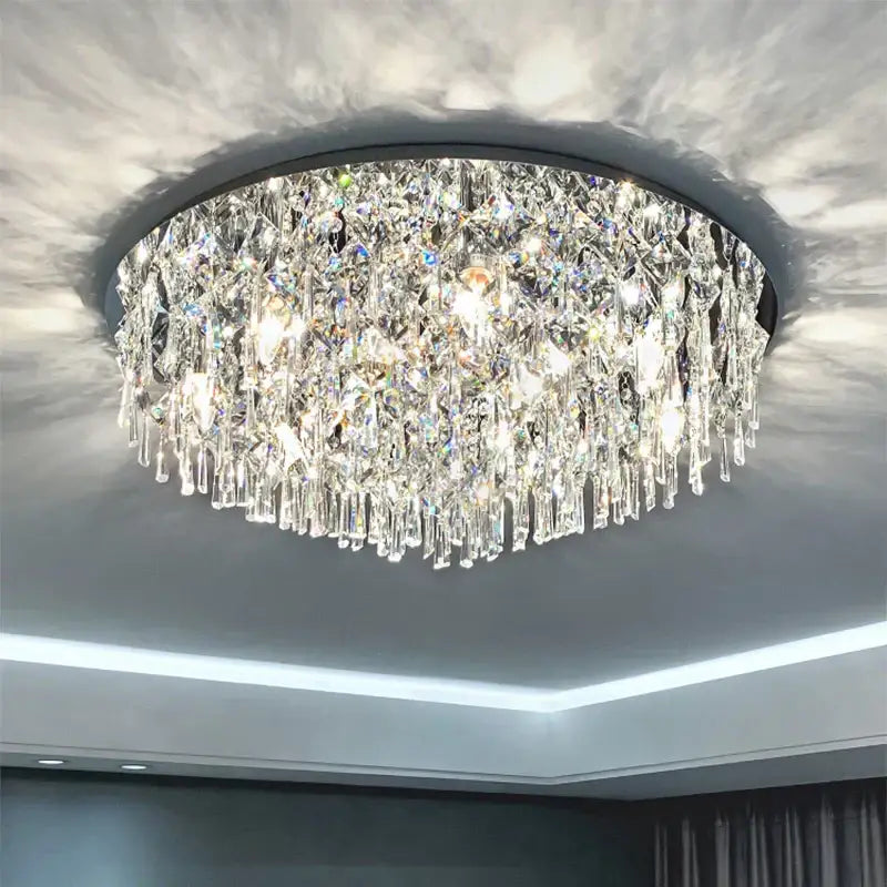 DecorBites™ كريستال لايت: ثريا عصرية فاخرة لغرفة المعيشة وغرفة النوم وغرفة الطعام
