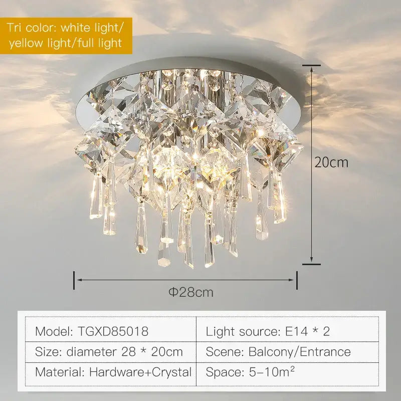 DecorBites™ كريستال لايت: ثريا عصرية فاخرة لغرفة المعيشة وغرفة النوم وغرفة الطعام