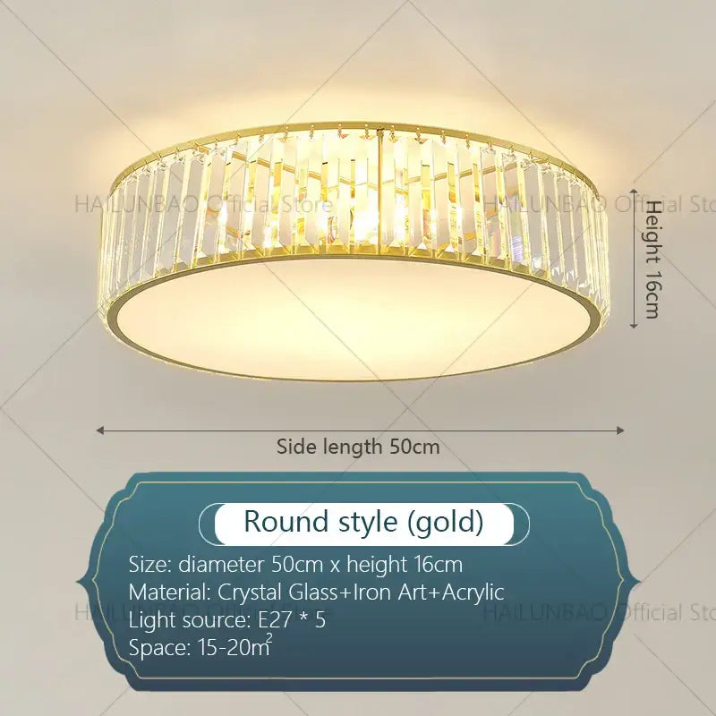 DecorBites™ كريستال لايت: إضاءة سقف عصرية للمطاعم والفنادق لغرفة المعيشة