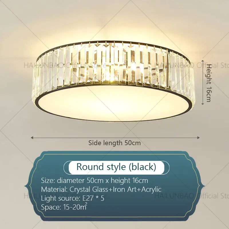 DecorBites™ كريستال لايت: إضاءة سقف عصرية للمطاعم والفنادق لغرفة المعيشة