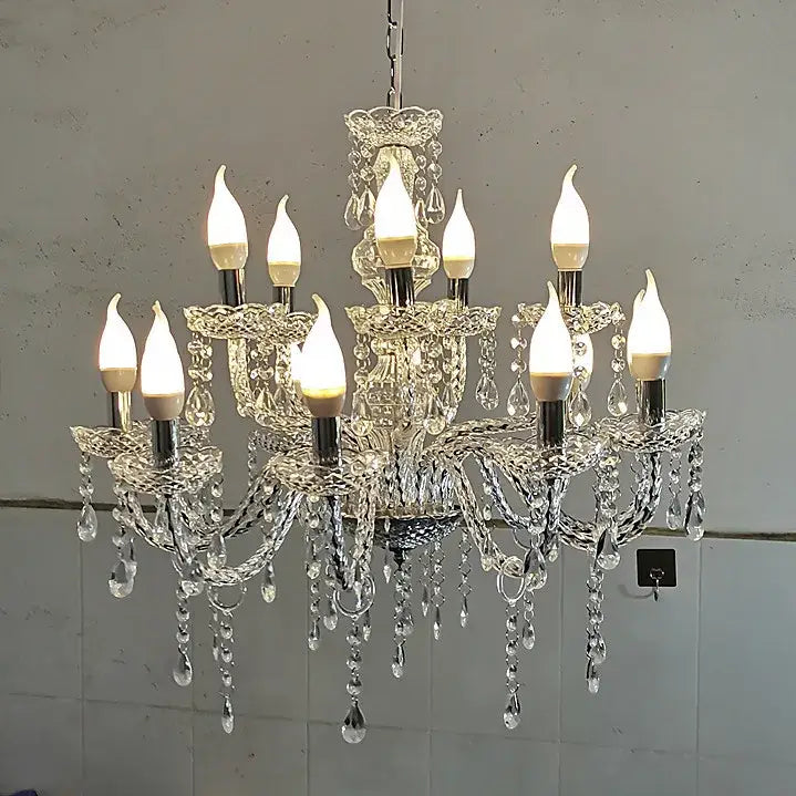 DecorBites™ Crystal Light Road Guide Wedding Hall Candle Light European style Pendant