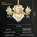 DecorBites™ Crystal Living Room Chandelier: Elegant Lighting for Home, Hotel, Club