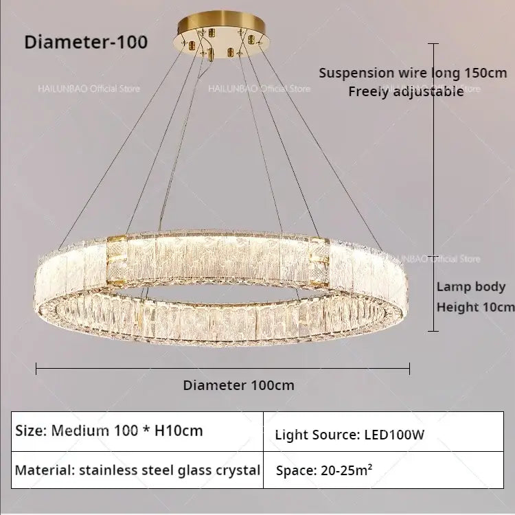 DecorBites™ ثريا غرفة المعيشة الكريستالية، مصابيح زونجشان حديثة ذات أجواء بسيطة