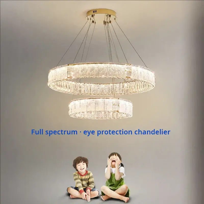 DecorBites™ ثريا غرفة المعيشة الكريستالية، مصابيح زونجشان حديثة ذات أجواء بسيطة