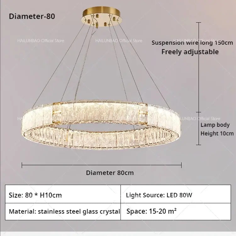 DecorBites™ ثريا غرفة المعيشة الكريستالية، مصابيح زونجشان حديثة ذات أجواء بسيطة