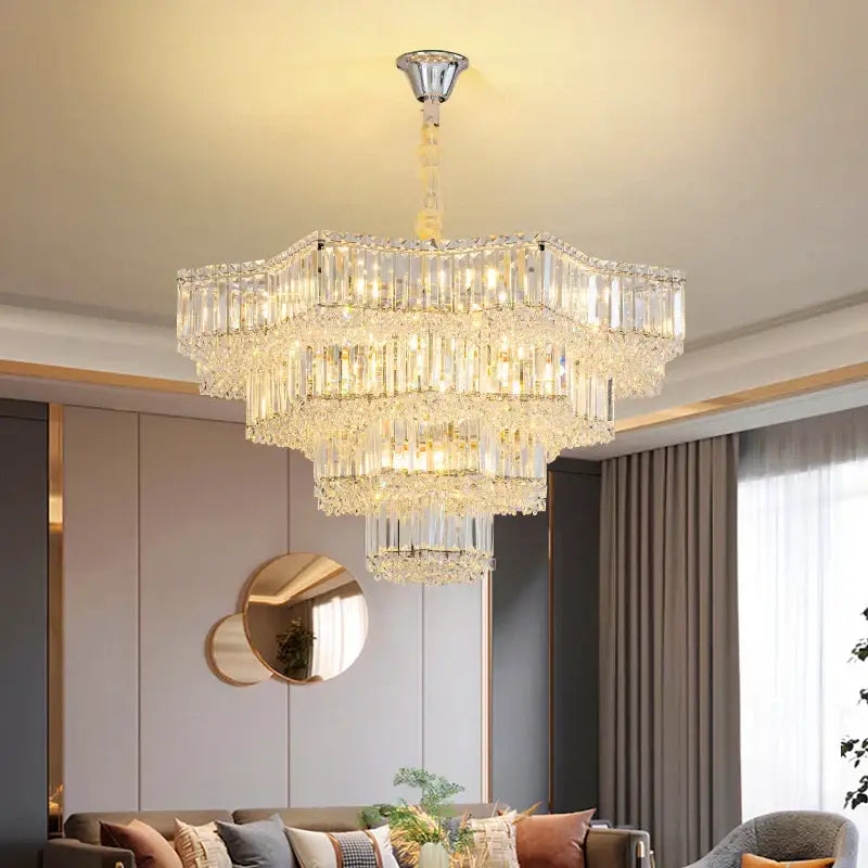 DecorBites™ Crystal Livingroom Chandelier: Modern Luxury for Dining Room, Bedroom, and Hall