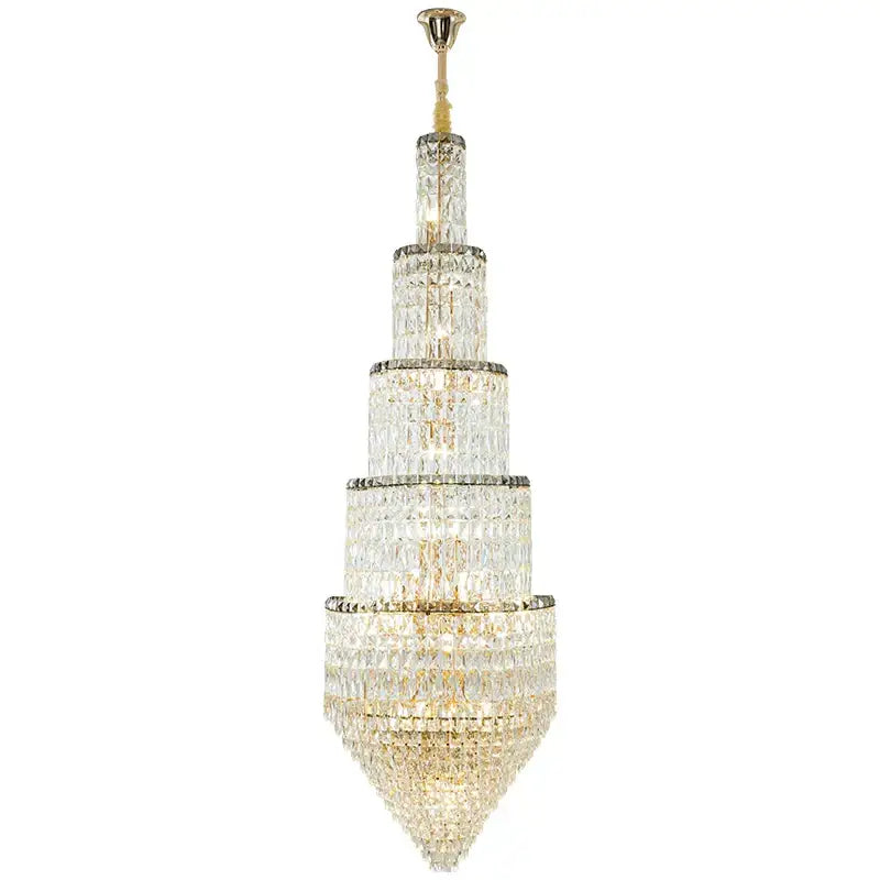 DecorBites™ Crystal Loft Chandelier for Elegant Living Spaces