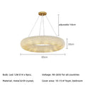 DecorBites™ Crystal Loft Chandelier: Modern Luxury Circle Pendant Lamp for Living Room Lighting