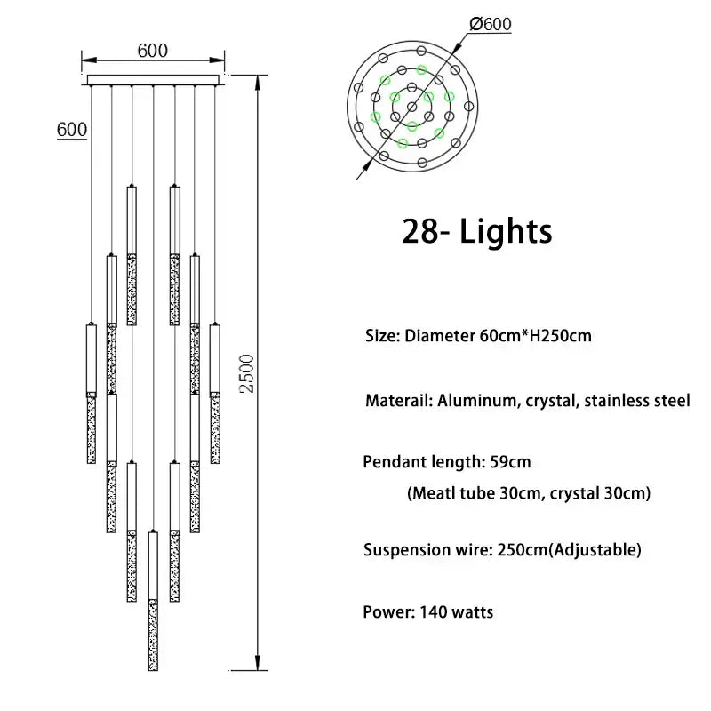 DecorBites™ Crystal Loft Chandelier: Modern Nordic Art Deco Gold LED Lighting for Living Room