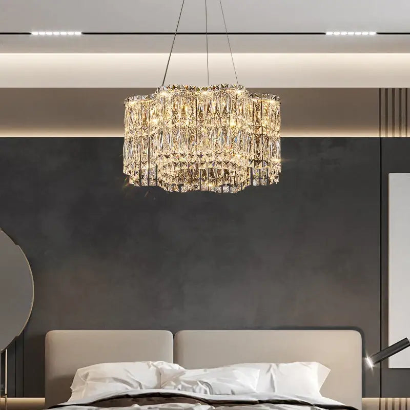 نجفة كريستال لوكس من DecorBites™ لغرفة المعيشة العصرية، إضاءة مطاعم راقية