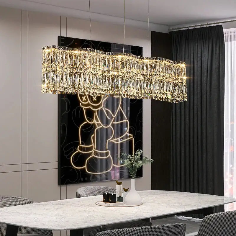 نجفة كريستال لوكس من DecorBites™ لغرفة المعيشة العصرية، إضاءة مطاعم راقية