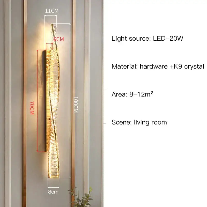 DecorBites™ Crystal Luxe Wall Sconce - Glamorous Bedroom & Bathroom Lighting