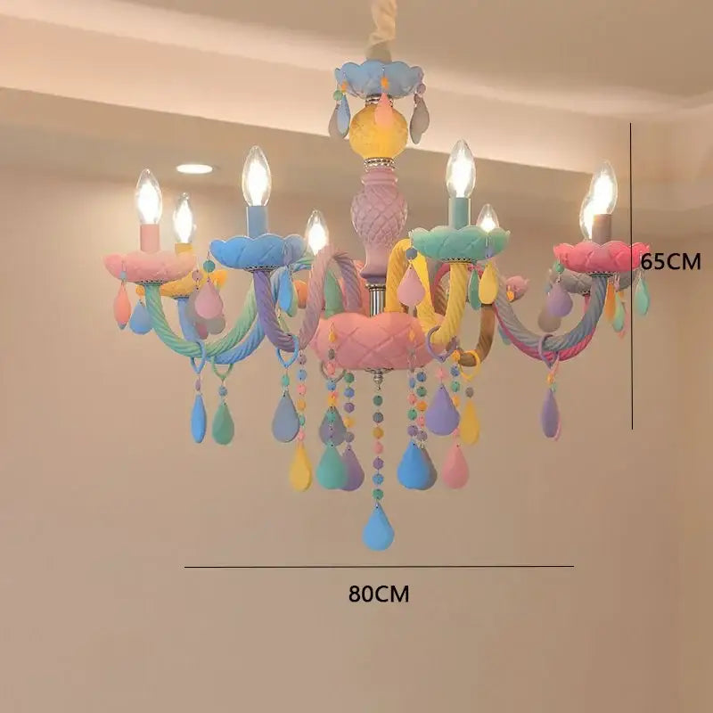 DecorBites™ Crystal Luxury Candle Chandelier Vanity Pendant Light for Living Dining Bedroom