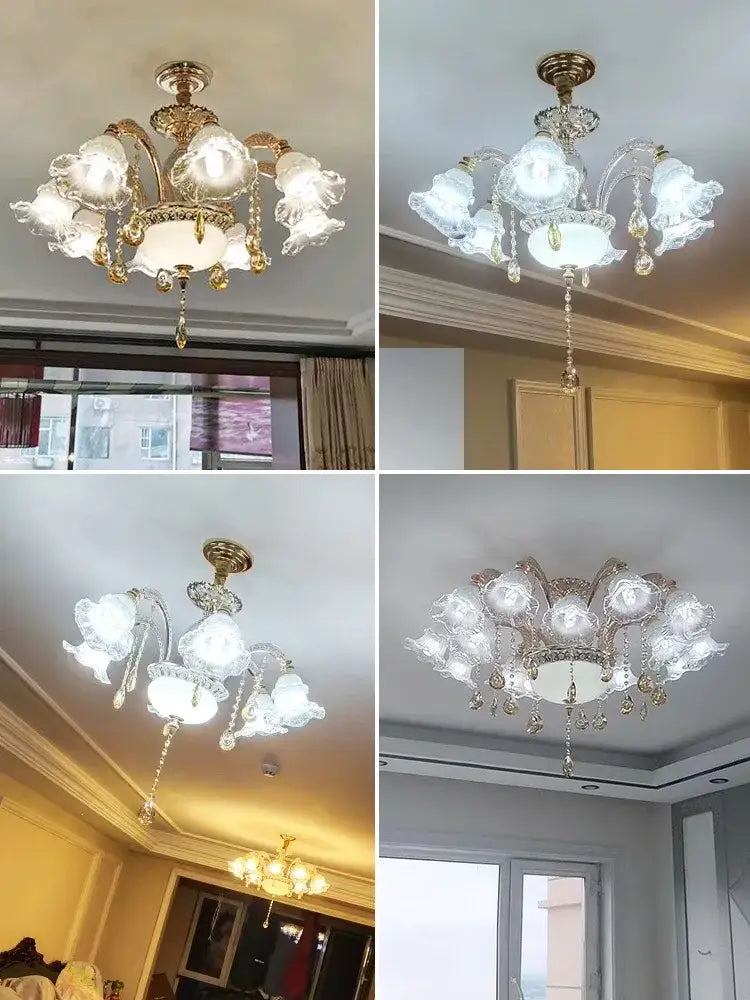 DecorBites™ Crystal Luxury Ceiling Chandelier for Living Room, Hotel, Villa Lobby - Nordic Modern Lighting