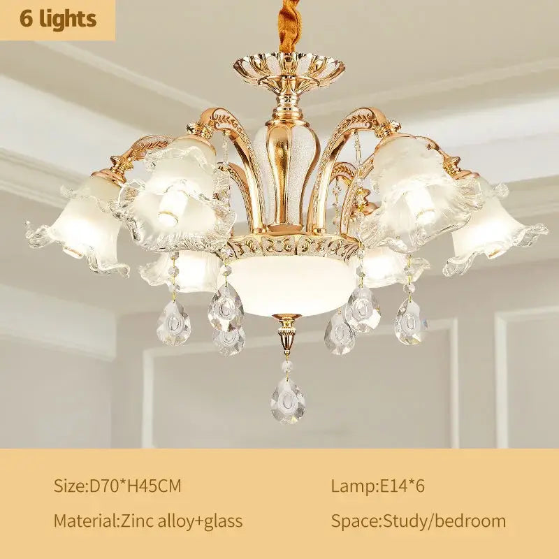 DecorBites™ Crystal Luxury Ceiling Chandelier for Living Room, Hotel, Villa Lobby - Nordic Modern Lighting