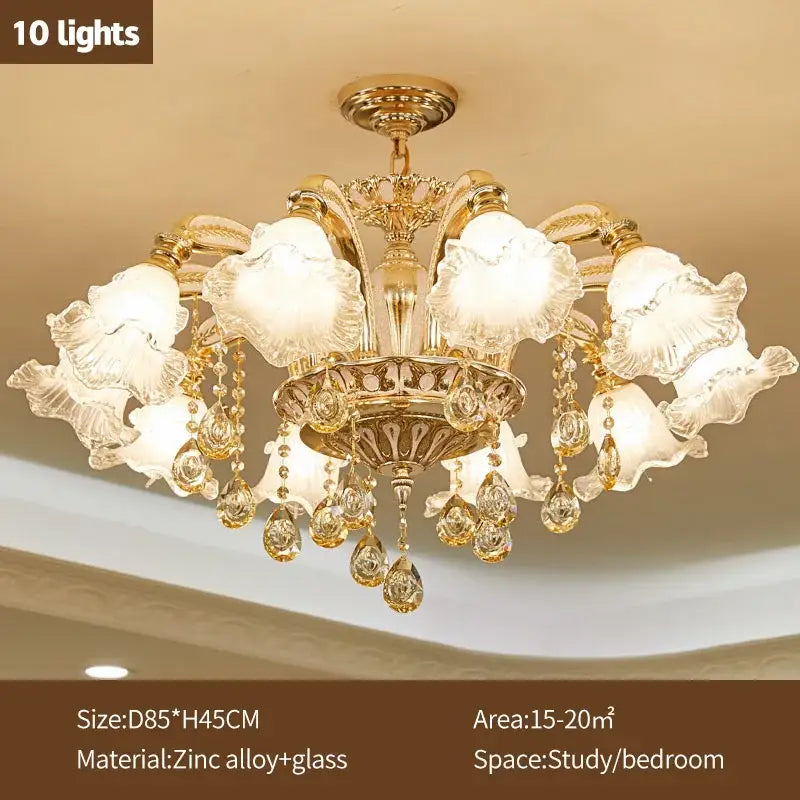 DecorBites™ Crystal Luxury Ceiling Chandelier for Living Room, Hotel, Villa Lobby - Nordic Modern Lighting