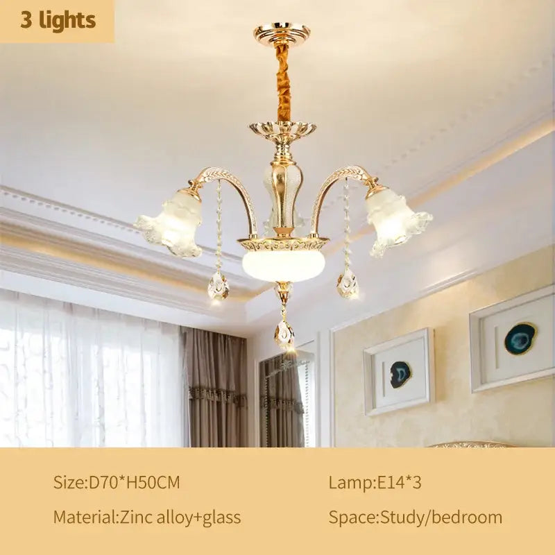 DecorBites™ Crystal Luxury Ceiling Chandelier for Living Room, Hotel, Villa Lobby - Nordic Modern Lighting
