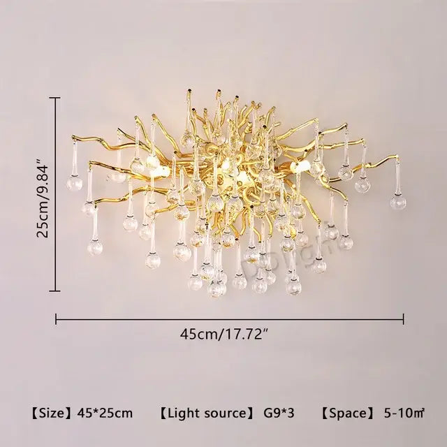 DecorBites™ Crystal Luxury Ceiling Chandelier: Modern Living Dining Bedroom Pendant Lights