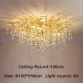 DecorBites™ Crystal Luxury Ceiling Chandelier: Modern Living Dining Bedroom Pendant Lights