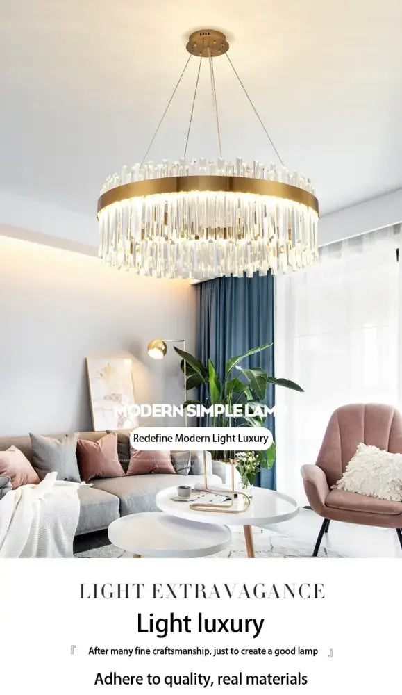 DecorBites™ Crystal Pendant Chandelier for Home Decor