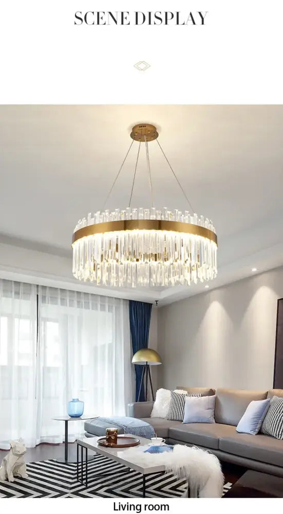 DecorBites™ Crystal Pendant Chandelier for Home Decor