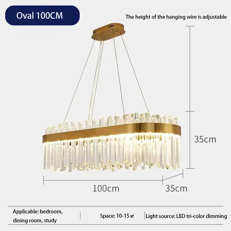 DecorBites™ Crystal Pendant Chandelier for Home Decor