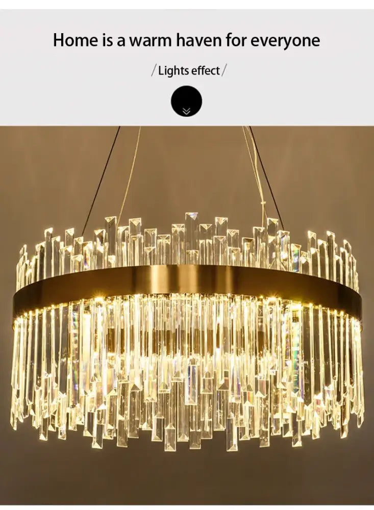 DecorBites™ Crystal Pendant Chandelier for Home Decor