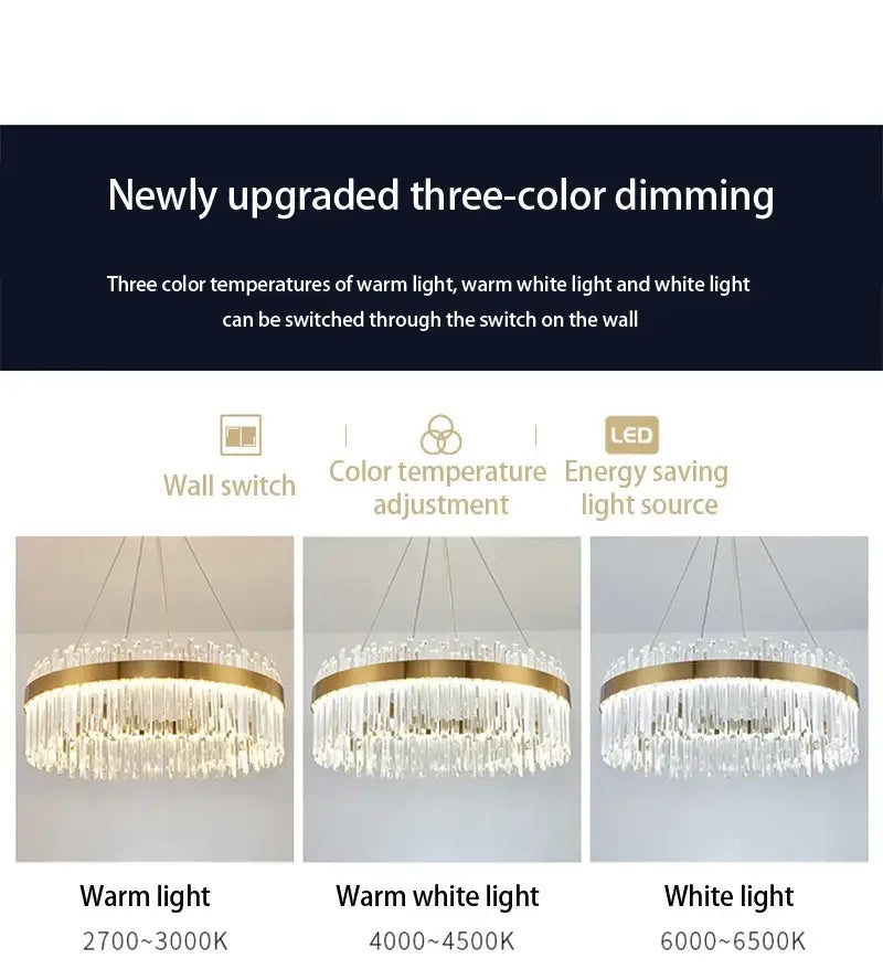 DecorBites™ Crystal Pendant Chandelier for Home Decor