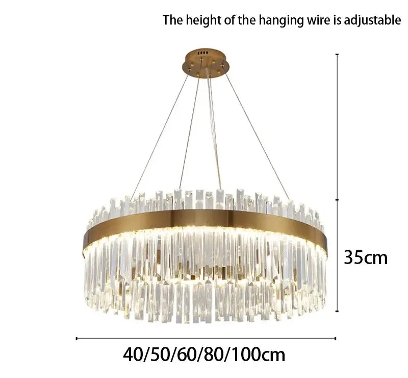 DecorBites™ Crystal Pendant Chandelier for Home Decor