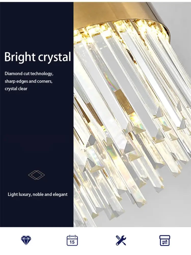 DecorBites™ Crystal Pendant Chandelier for Home Decor