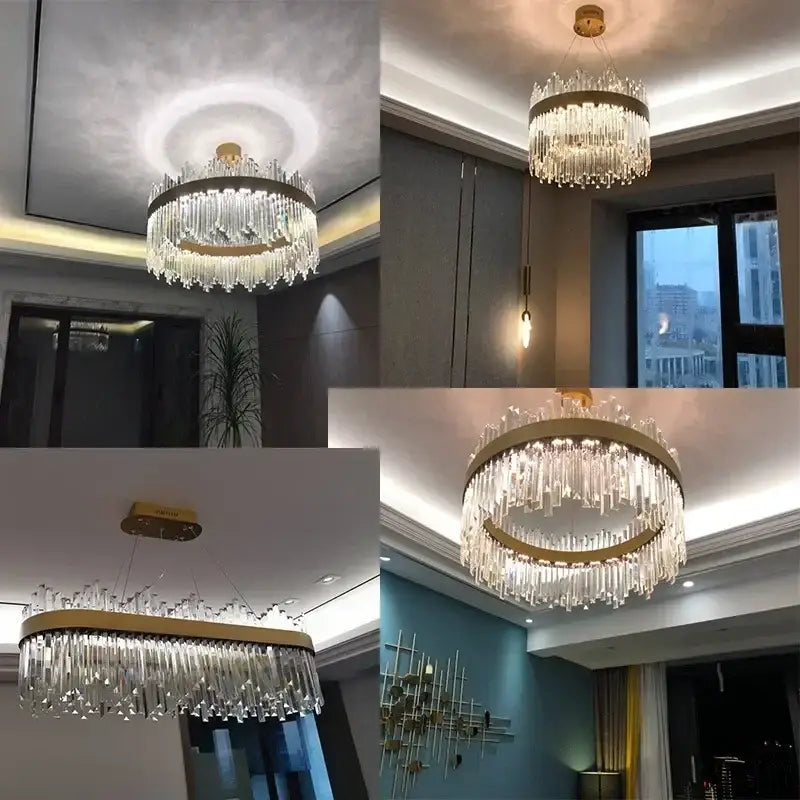 DecorBites™ Crystal Pendant Chandelier for Home Decor