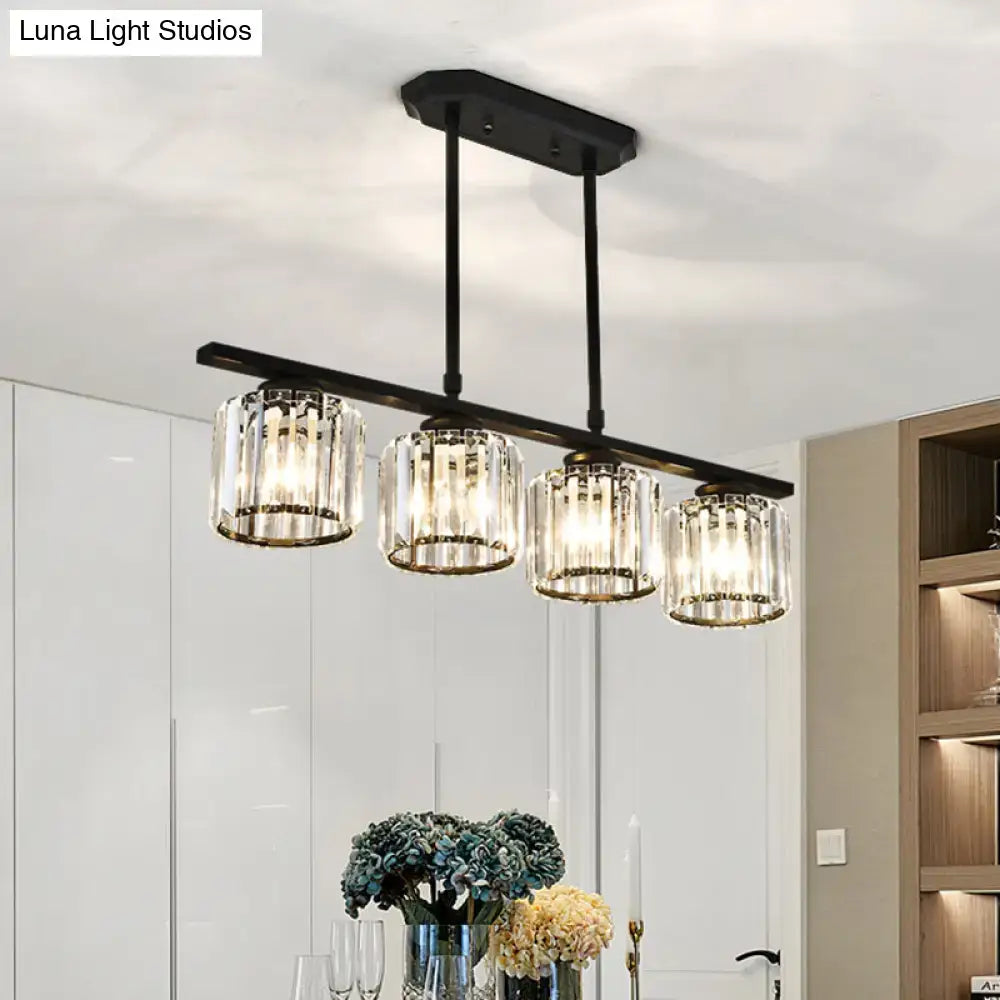 DecorBites™ Crystal Shade Ceiling Light for Dining Room Island in Simple Style