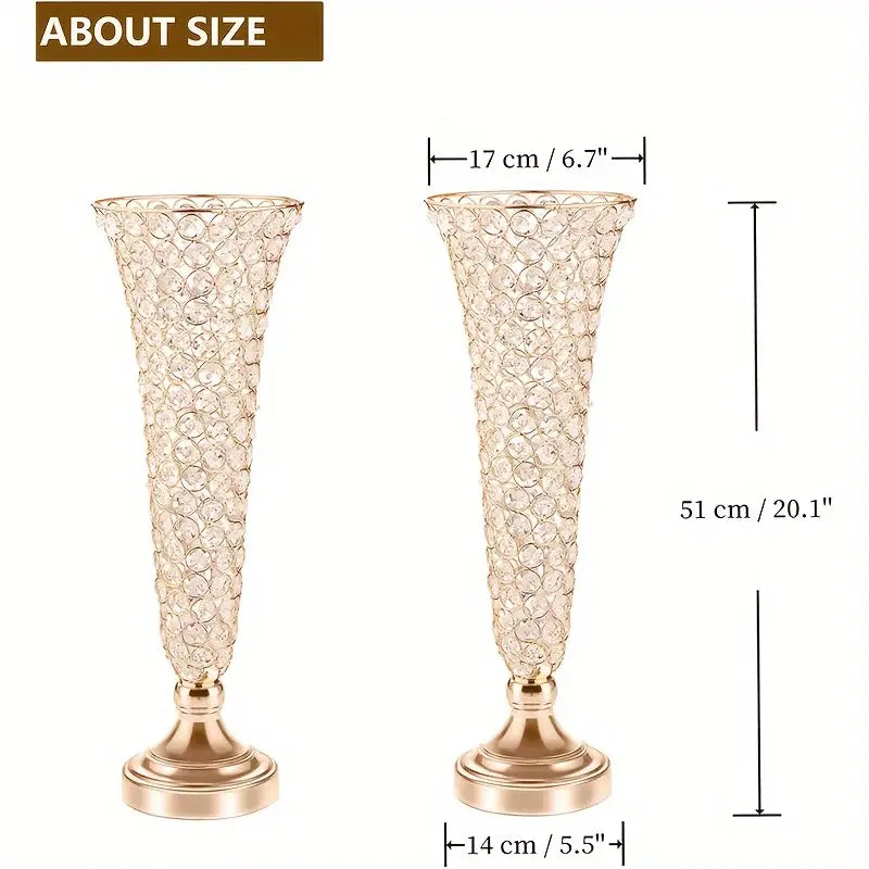 DecorBites™ Crystal Vases Set for Dining Tables and Home Decor