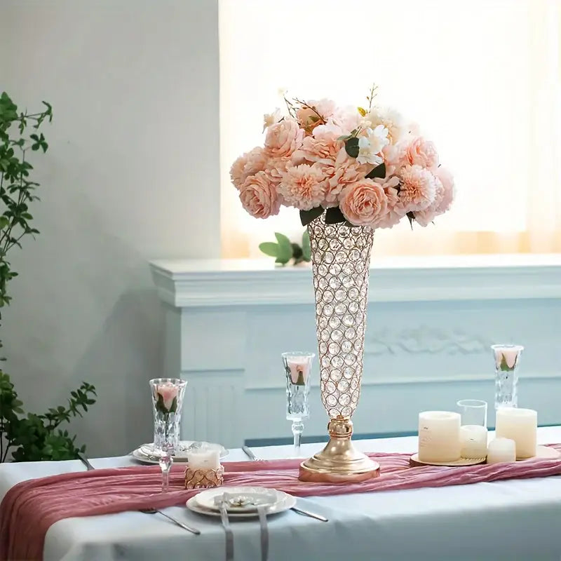 DecorBites™ Crystal Vases Set for Dining Tables and Home Decor