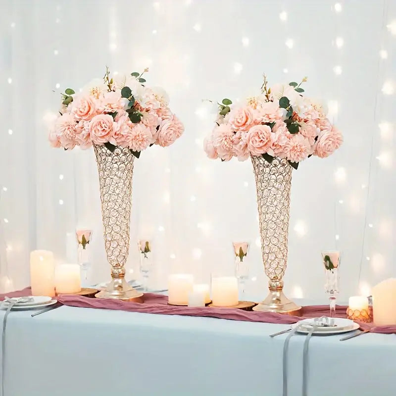 DecorBites™ Crystal Vases Set for Dining Tables and Home Decor