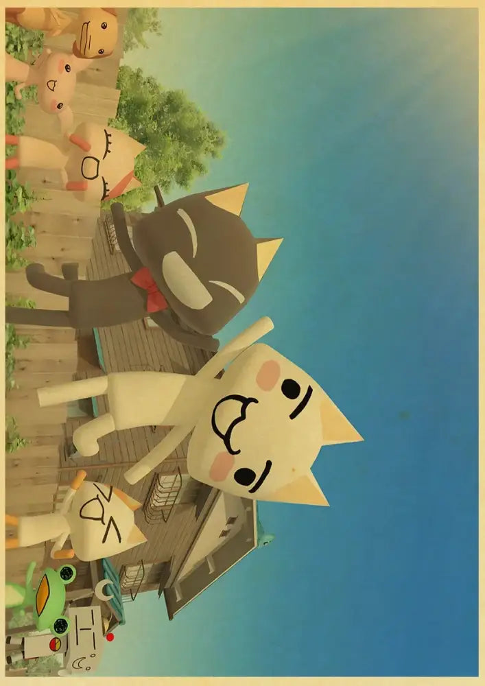 DecorBites™ Cute 3D Cat Poster for Home Decor