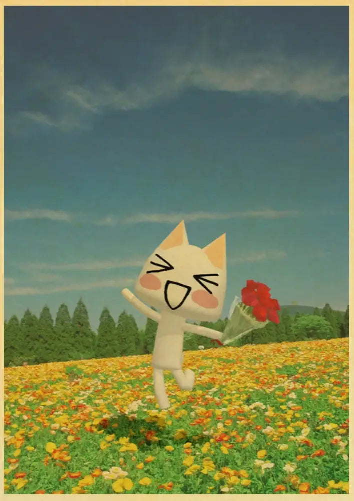 DecorBites™ Cute 3D Cat Poster for Home Decor