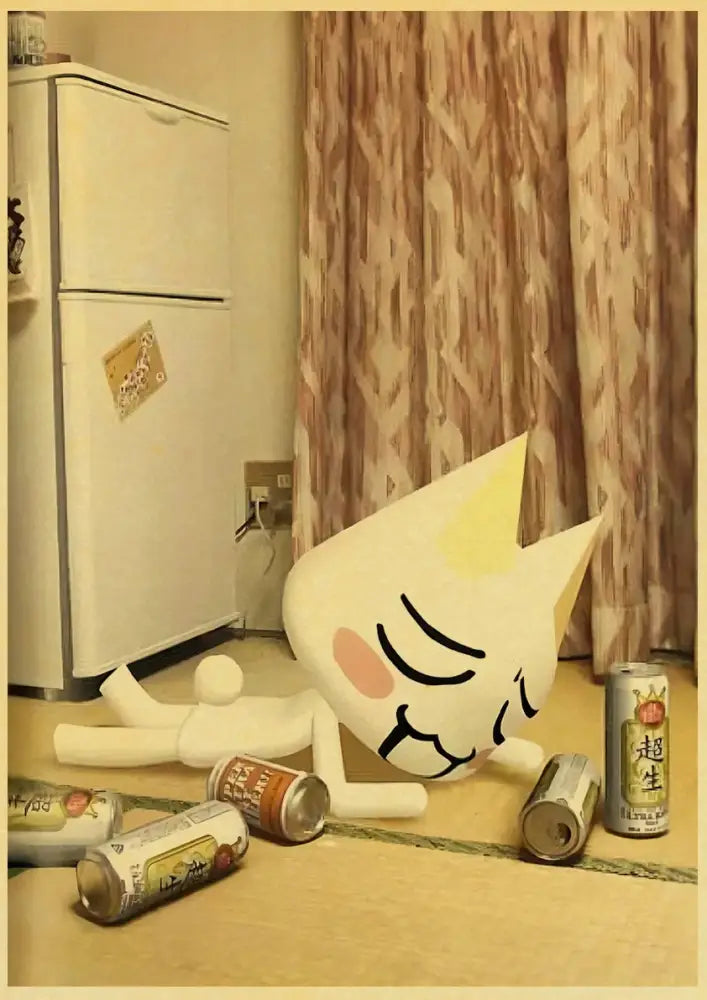 DecorBites™ Cute 3D Cat Poster for Home Decor