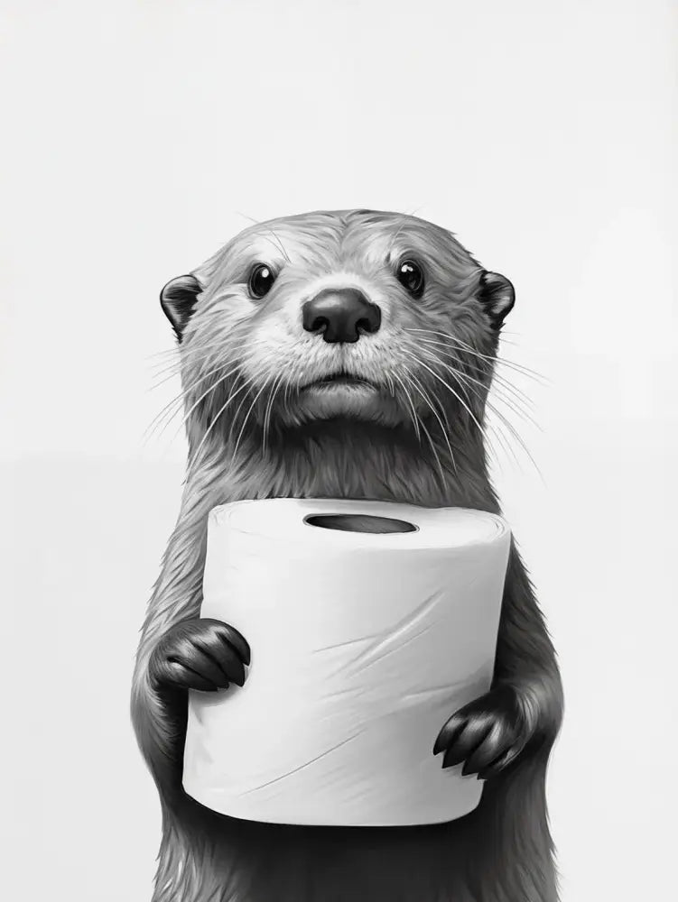 DecorBites™ Cute Animals Canvas Wall Art for Bathroom