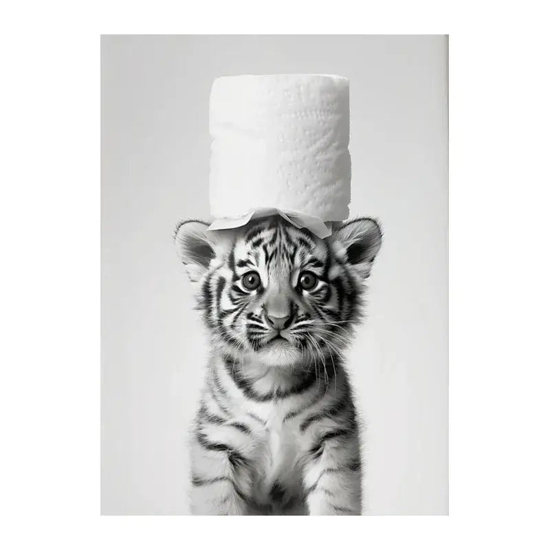 DecorBites™ Cute Animals Canvas Wall Art for Bathroom