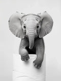DecorBites™ Cute Animals Canvas Wall Art for Bathroom
