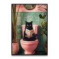 DecorBites™ Cute Cat Bathroom Canvas Wall Art