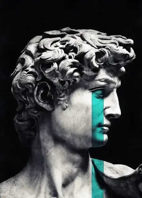 DecorBites™ David Graffiti Art Canvas Print for Room Decor