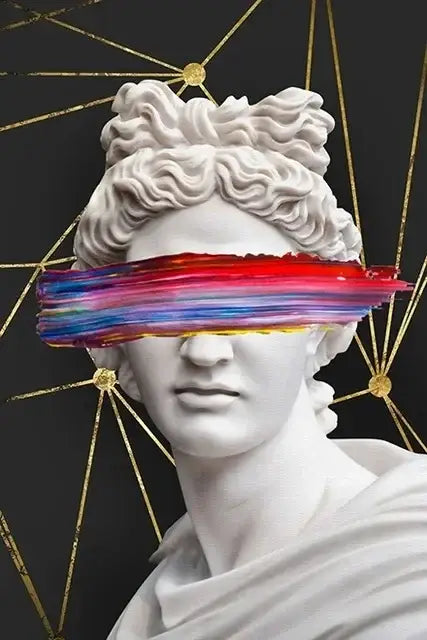 DecorBites™ David Graffiti Art Canvas Print for Room Decor