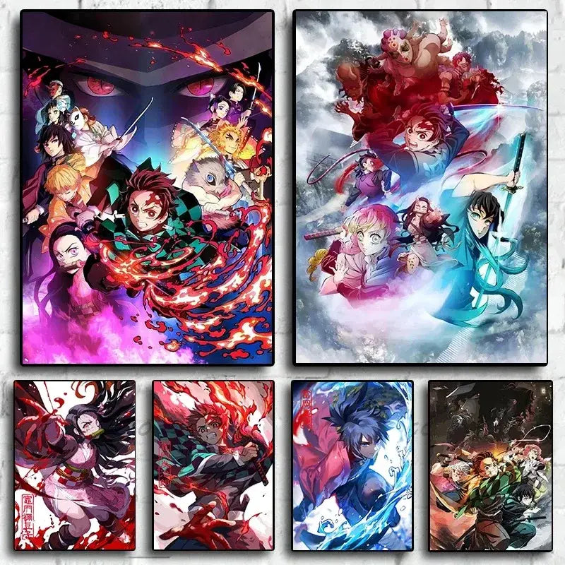 DecorBites™ Demon Slayer Rengoku Art Poster Canvas for Home